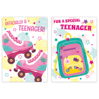 12pk Cards C50 Birthday Teenager - Tiger Feet Ireland