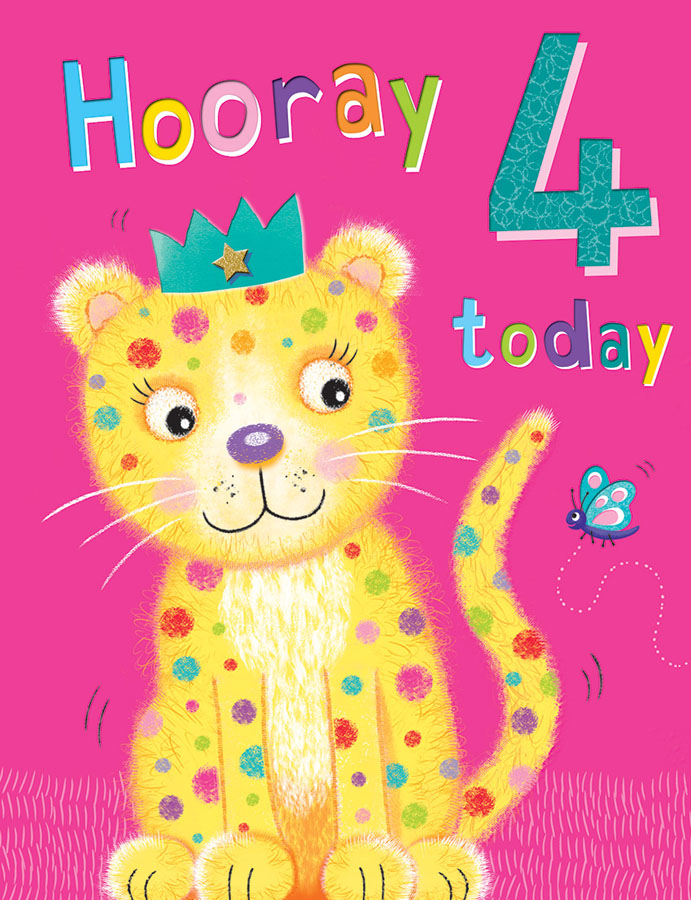 6pk Cards ED C50 Age 4 Fem Leopard - Tiger Feet Ireland