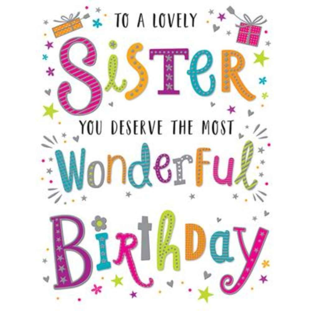 6pk Cards C50 Birthday Sister - Tiger Feet Ireland