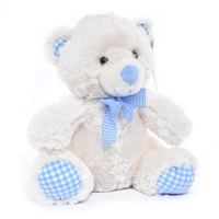 Nursery Bear 25cm Cream & Blue - Tiger Feet Ireland