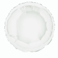 Foil Balloon 18" Round White - Tiger Feet Ireland