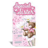 6pk Cards C55 Birthday Sister - Tiger Feet Ireland