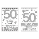 12pk Cards C50 Birthday Age 50 - Tiger Feet Ireland