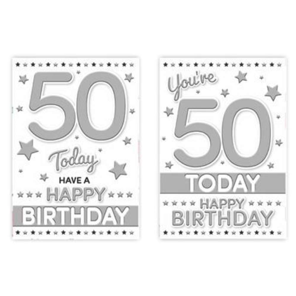 12pk Cards C50 Birthday Age 50 - Tiger Feet Ireland