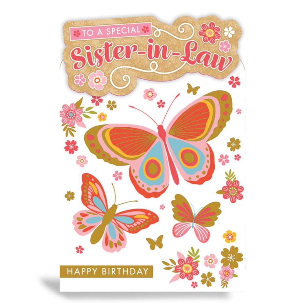6pk Cards C75 Birthday Sister-In-Law - Tiger Feet Ireland