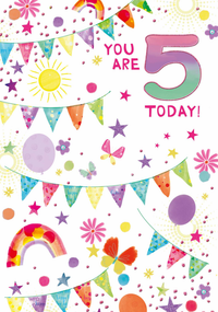 6pk Cards C50 Birthday Age 5 - Tiger Feet Ireland
