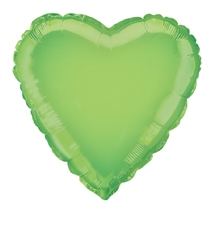 Foil Balloon 18" Heart Green - Tiger Feet Ireland