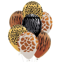 25ct Latex Blln 12in Animal Print Assort - Tiger Feet Ireland