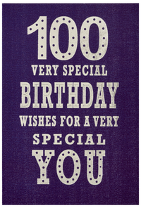 6pk Cards C50 Birthday Age 100 - Tiger Feet Ireland