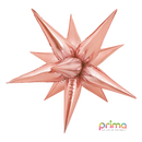 Foil Balloon 40" Shape Rose Gold Starburst - Tiger Feet Ireland