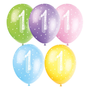 5ct Latex Balloon 12in Round Age 1 - Tiger Feet Ireland