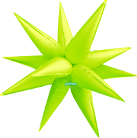 Foil Balloon 40" Shape Electric Yellow Starburst - Tiger Feet Ireland