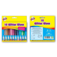 10pcs Assorted Colour Glitter Glue Pens - Tiger Feet Ireland
