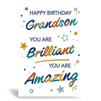 6pk Cards C50 Birthday Grandson - Tiger Feet Ireland