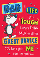 6pk Cards Dad Advice Dog - Tiger Feet Ireland