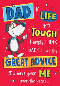 6pk Cards Dad Advice Dog - Tiger Feet Ireland