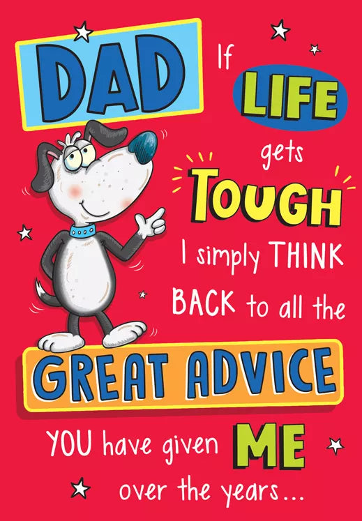 6pk Cards Dad Advice Dog - Tiger Feet Ireland