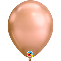 100ct Latex Balloons 11" Chrome Rose Gold - Tiger Feet Ireland