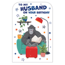 6pk Cards C75 Birthday Husband - Tiger Feet Ireland