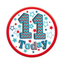 6pk Small Badges Birthday Age 11 - Tiger Feet Ireland