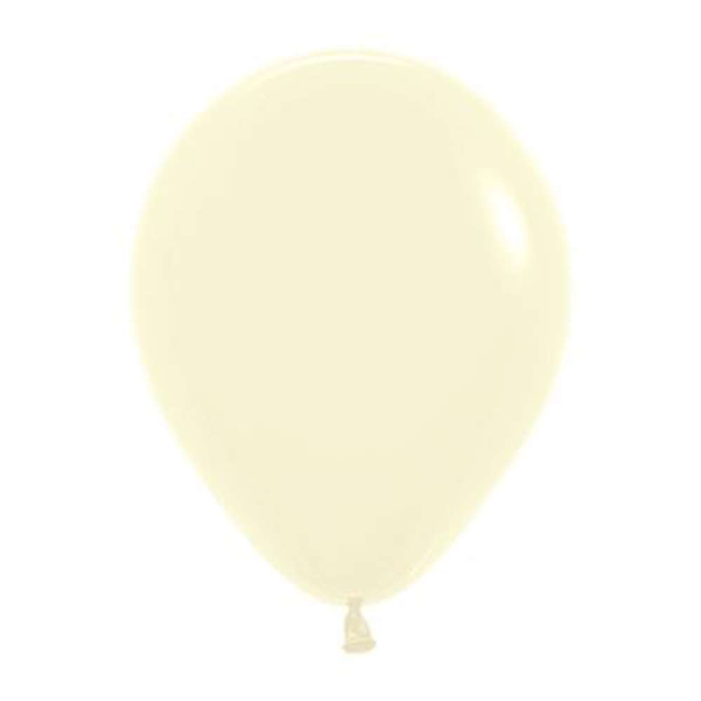 50ct Latex Balloon 12in Pastel Yellow Sempertex - Tiger Feet Ireland
