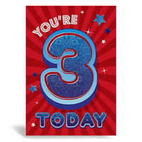 6pk Cards C50 Birthday Age 3 - Tiger Feet Ireland