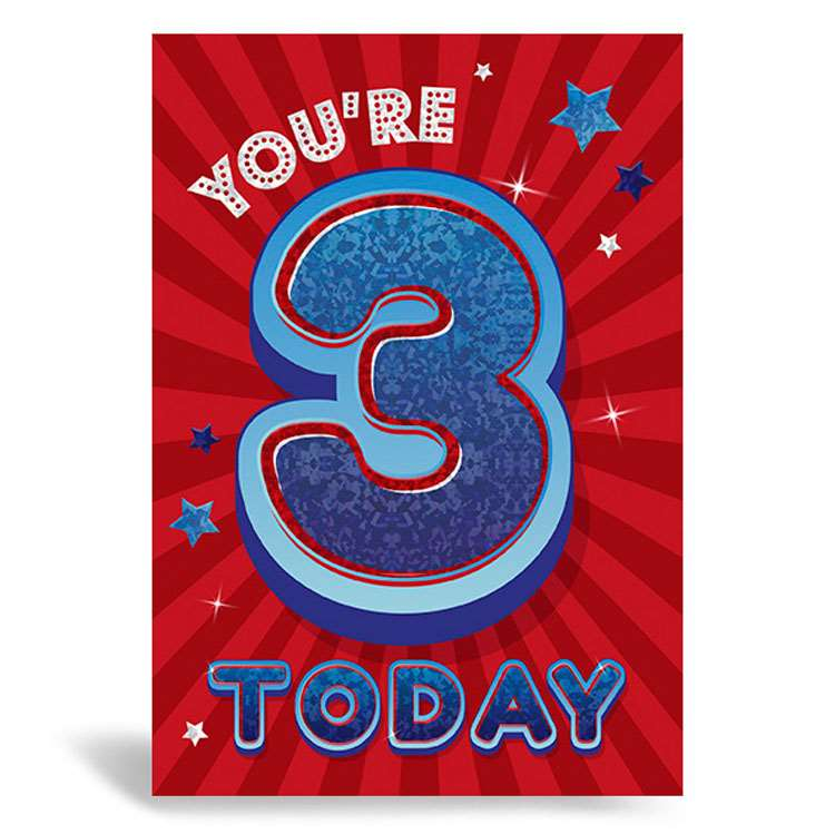 6pk Cards C50 Birthday Age 3 - Tiger Feet Ireland