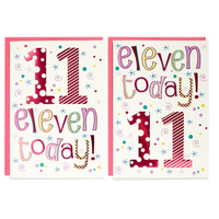 12pk Cards C50 Birthday Age 11 - Tiger Feet Ireland