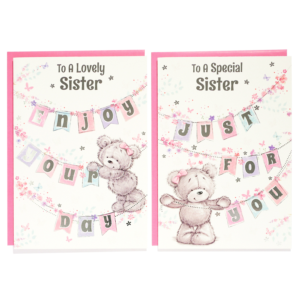 12pk Cards C50 Birthday Sister - Tiger Feet Ireland