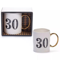 Age 30 Art Deco Mug - Tiger Feet Ireland
