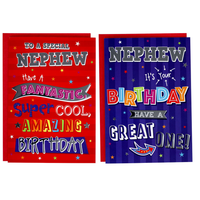 12pk Cards C50 Birthday Nephew - Tiger Feet Ireland
