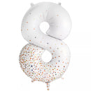 Foil Balloon 34" Big Number Holo. Rose Gold - Tiger Feet Ireland