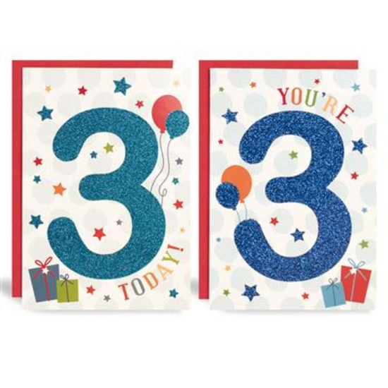 Poppyhill C50 Birthday Age 3 12pk