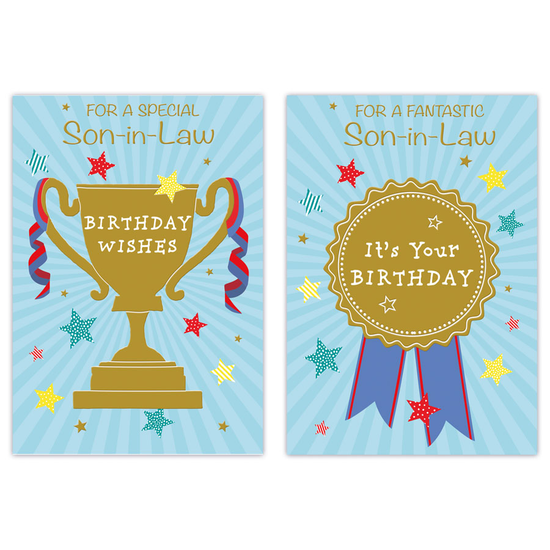 Poppyhill 12 Pack Cards C50 Birthday Son-In-Law