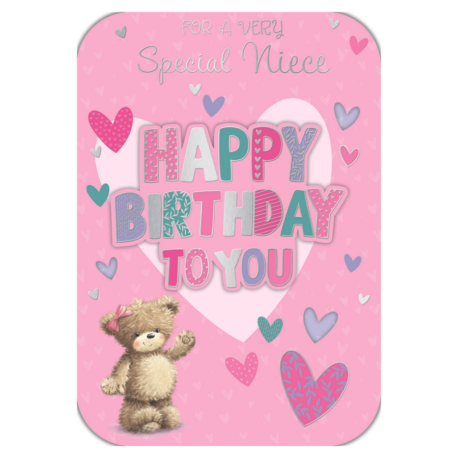 6pk Cards C90 Birthday Niece - Tiger Feet Ireland