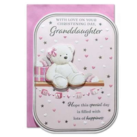 6pk Cards C90 Christening Granddaughter - Tiger Feet Ireland