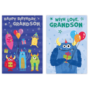 12pk Cards C50 Birthday Grandson - Tiger Feet Ireland