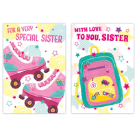 12pk Cards C50 Birthday Sister - Tiger Feet Ireland
