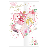 6pk Cards C75 Sister & Brother-In-Law Anniversary - Tiger Feet Ireland