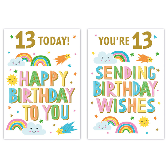 Poppyhill C50 Birthday Age 13 12pk