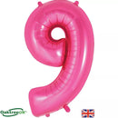 Foil Balloon 34" Big Number Pink - Tiger Feet Ireland