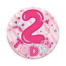 6pk Small Badges Birthday Age 2 - Tiger Feet Ireland