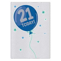 6pk Cards C50 Birthday Age 21 - Tiger Feet Ireland