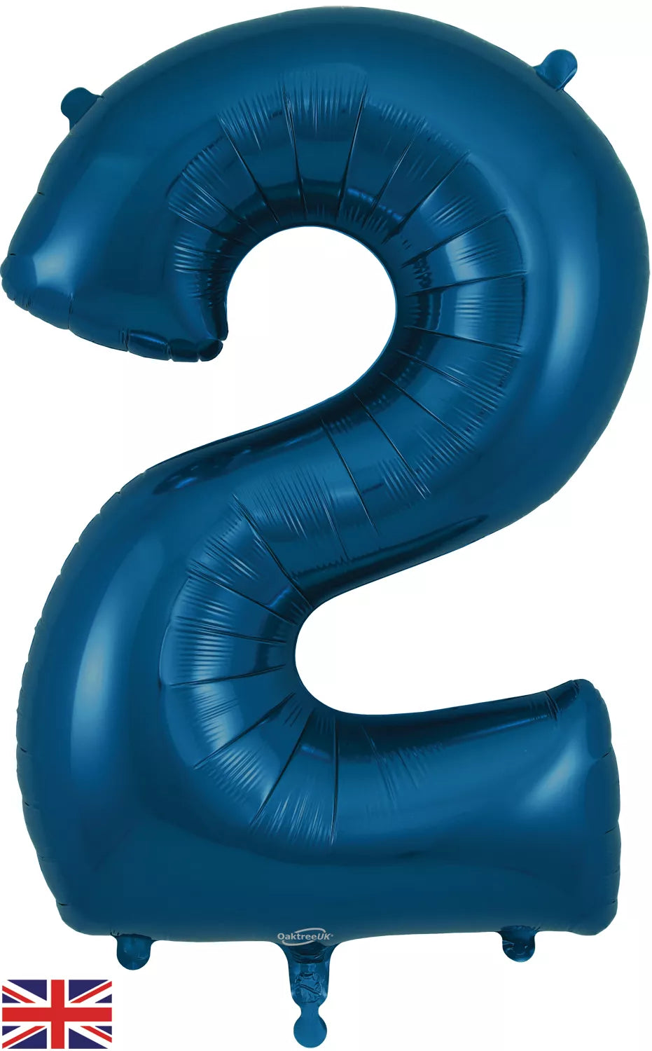 Foil Balloon 34" Number 2 Navy Blue - Tiger Feet Ireland