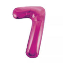 Foil Balloons 34" Big Numbers Pink - Tiger Feet Ireland