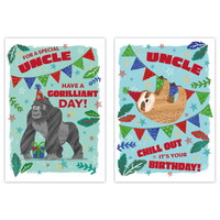 12pk Cards C50 Birthday Uncle - Tiger Feet Ireland