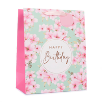 6pk Large Portrait Gift Bags Floral & Text - Tiger Feet Ireland
