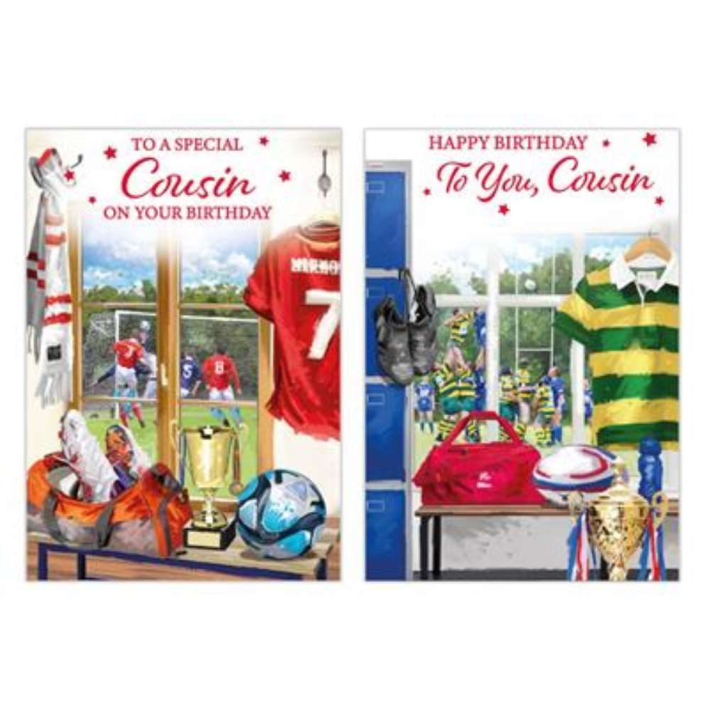 12pk Cards C50 Birthday Cousin - Tiger Feet Ireland