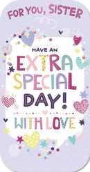 6pk Cards C55 Birthday Sister - Tiger Feet Ireland