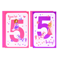 12pk Cards C50 Birthday Age 5 - Tiger Feet Ireland